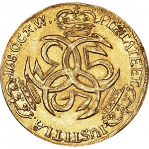 Реверс монеты Дания, 1 дукат, 1680-1685
