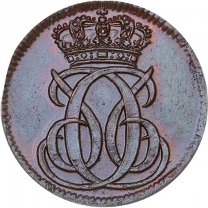 Аверс монеты Дания, ½ скиллинга, 1745