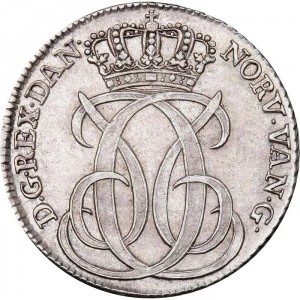 Аверс монеты Дания, 24 скиллинга, 1732-1743