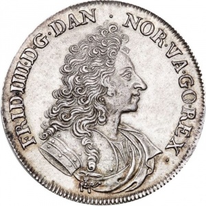 Аверс монеты Дания, 1 крона, 1699-1702