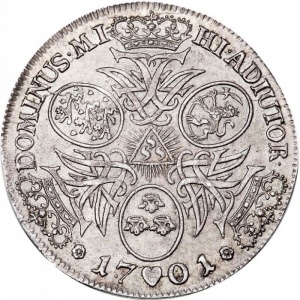 Реверс монеты Дания, 1 крона, 1699-1702