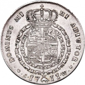 Реверс монеты Дания, 1 крона, 1711