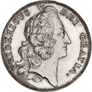 Аверс монеты Дания, 1 крона, 1747