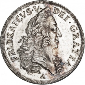 Аверс монеты Дания, 1 крона, 1747