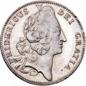 Аверс монеты Дания, 1 крона, 1748