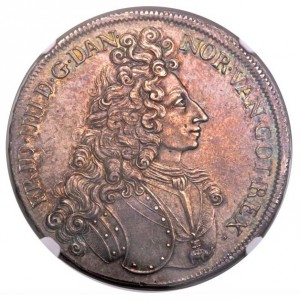 Аверс монеты Дания, 1 спесие далер, 1704
