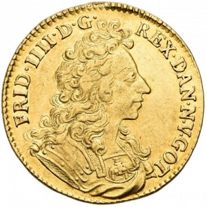 Аверс монеты Дания, 1 дукат, 1700