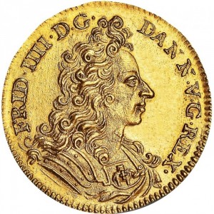 Аверс монеты Дания, 1 дукат, 1704