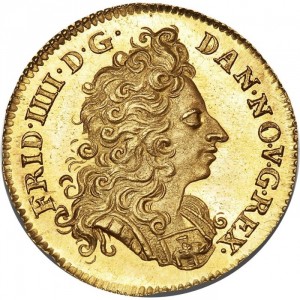 Аверс монеты Дания, 1 дукат, 1708-1725