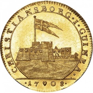 Реверс монеты Дания, 1 дукат, 1708-1725
