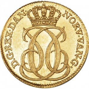 Аверс монеты Дания, 1 дукат, 1738-1740