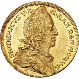 Аверс монеты Дания, 1 дукат, 1746