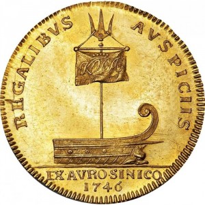 Реверс монеты Дания, 1 дукат, 1746
