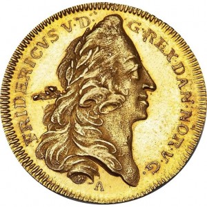 Аверс монеты Дания, 1 дукат, 1746