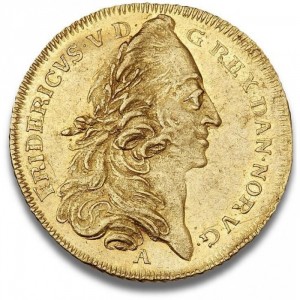 Аверс монеты Дания, 1 дукат, 1747