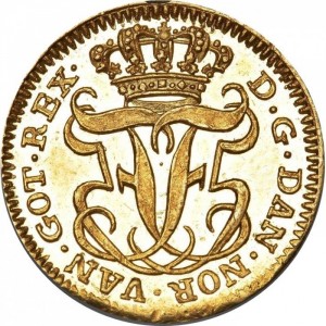 Аверс монеты Дания, 1 дукат, 1748