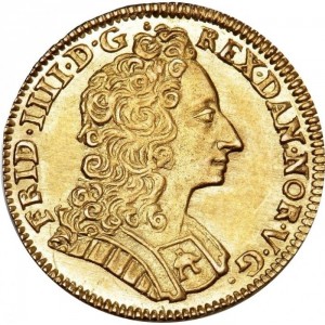 Аверс монеты Дания, 1 риксдалер, 1715
