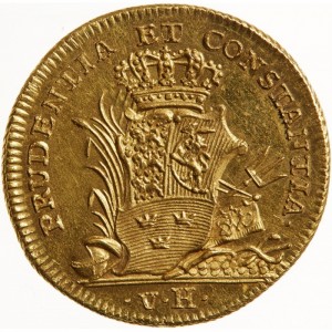 Реверс монеты Дания, 2 дуката, 1749