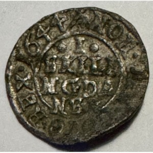 Реверс монеты Дания, 1 скиллинг, 1644-1648