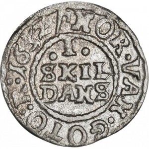 Реверс монеты Дания, 1 скиллинг, 1648-1653