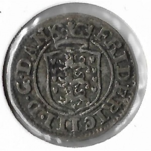 Аверс монеты Дания, 2 скиллинга, 1667-1669