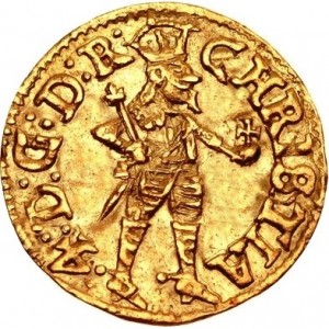 Аверс монеты Дания, ¼ дуката, 1646-1648