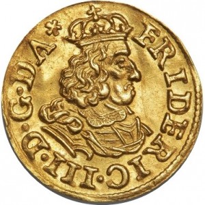 Аверс монеты Дания, ¼ дуката, 1660-1664