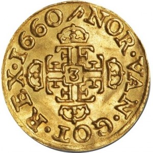 Реверс монеты Дания, ¼ дуката, 1660-1664