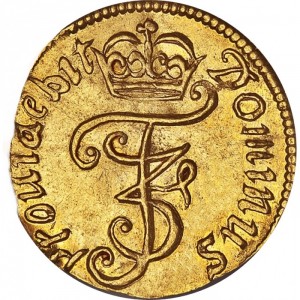 Аверс монеты Дания, ¼ дуката, 1665-1668