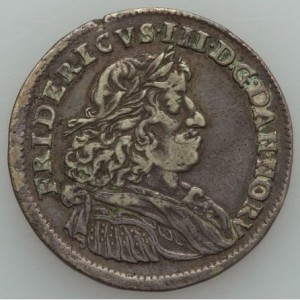 Аверс монеты Дания, 2 марки, 1665-1667