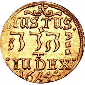 Реверс монеты Дания, ½ дуката, 1644-1646