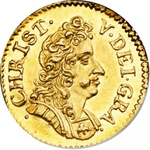 Аверс монеты Дания, ½ дуката, 1694-1696
