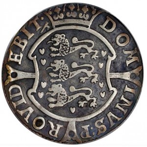 Реверс монеты Дания, 1 крона, 1652-1653