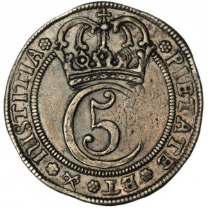 Аверс монеты Дания, 1 крона, 1671-1674