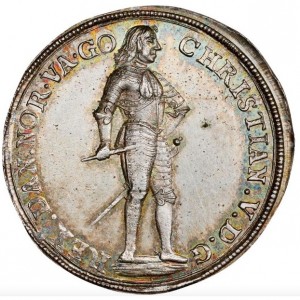 Аверс монеты Дания, 1 крона, 1680, Стоящая фигура Кристиана V на аверсе