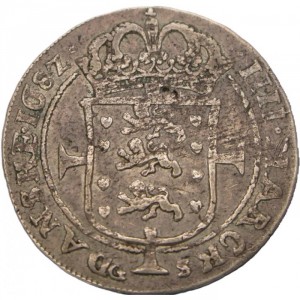 Реверс монеты Дания, 1 крона, 1681-1682