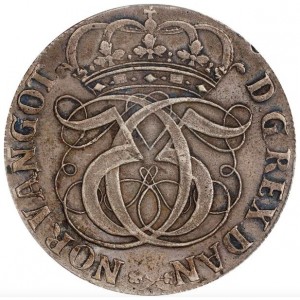 Аверс монеты Дания, 1 крона, 1690-1692