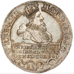 Аверс монеты Дания, 1 спесие далер, 1624-1634
