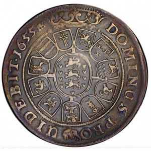 Реверс монеты Дания, 1 спесие далер, 1655-1656