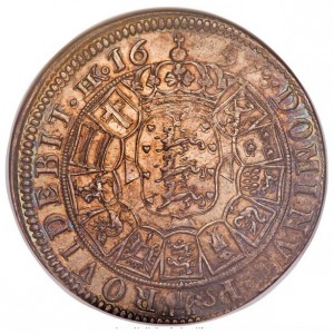 Реверс монеты Дания, 1 спесие далер, 1657-1661