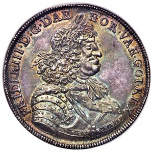 Аверс монеты Дания, 1 спесие далер, 1668