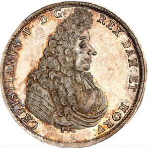 Аверс монеты Дания, 1 спесие далер, 1691