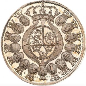 Реверс монеты Дания, 1 спесие далер, 1691