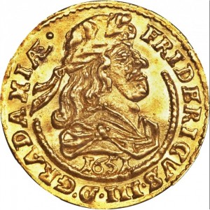 Аверс монеты Дания, 1 дукат, 1649-1651