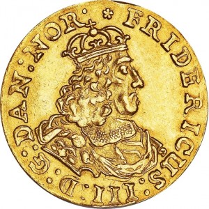 Аверс монеты Дания, 1 дукат, 1660-1662