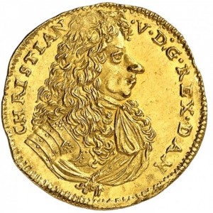 Аверс монеты Дания, 1 дукат, 1682