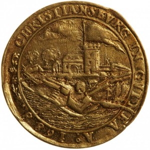 Реверс монеты Дания, 1 дукат, 1688