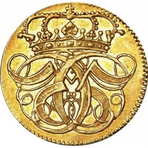 Аверс монеты Дания, 1 дукат, 1691, Монограмма "C5" на аверсе