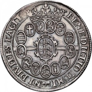 Реверс монеты Дания, 2 спесие далера, 1624-1634