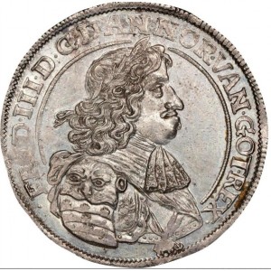 Аверс монеты Дания, 2 спесие далера, 1668, "DOMINUS..." на реверсе
